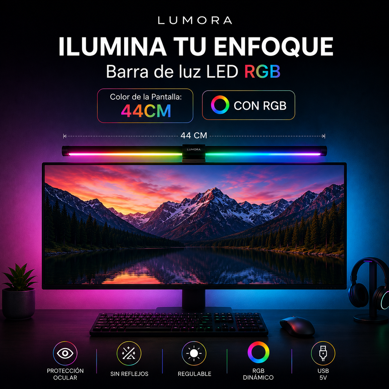 Barra de Luz LED RGB Inteligente